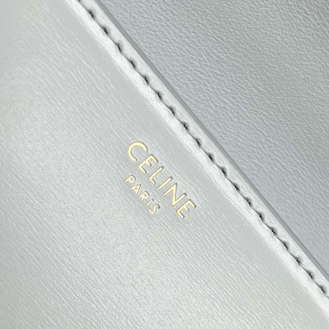Celine 197992 Chain Shoulder Bag Claude In Triomphe Canvas Light Blue