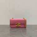 Celine 197992 Chain Shoulder Bag Claude In Triomphe Canvas Pink - Default Title - View 1