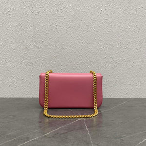 Celine 197992 Chain Shoulder Bag Claude In Triomphe Canvas Pink - Default Title - View 7