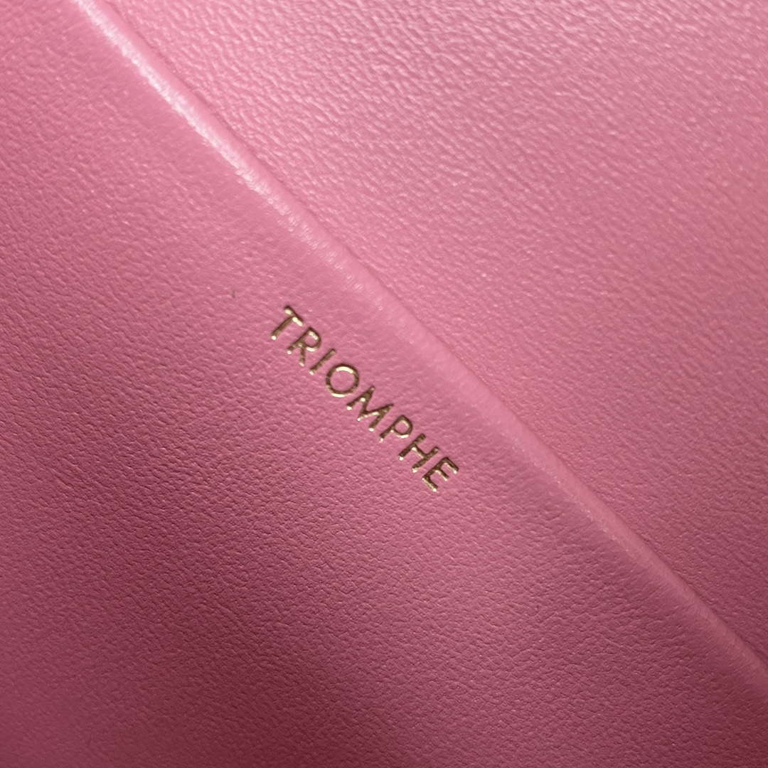 Celine 197992 Chain Shoulder Bag Claude In Triomphe Canvas Pink