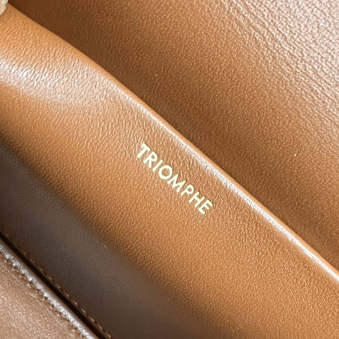 Celine 197992 Chain Shoulder Bag Claude In Triomphe Canvas Tan