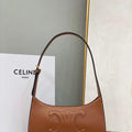 Celine 198153 Shoulder Bag Cuir Triomphe in Smooth Calfskin Brown - Default Title - View 1
