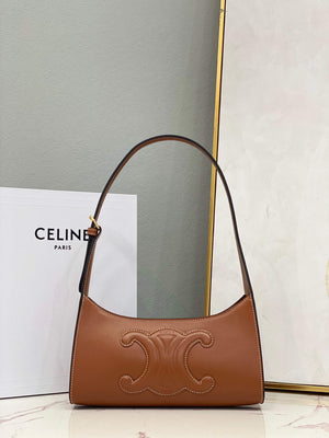 Celine 198153 Shoulder Bag Cuir Triomphe in Smooth Calfskin Brown - Default Title - View 1