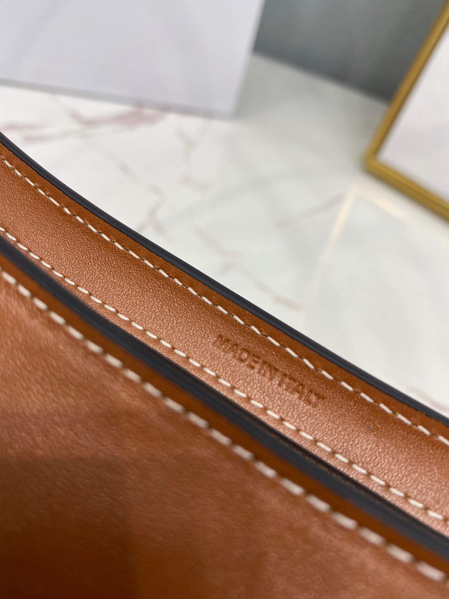 Celine 198153 Shoulder Bag Cuir Triomphe in Smooth Calfskin Brown