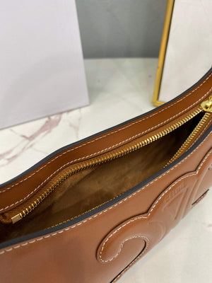 Celine 198153 Shoulder Bag Cuir Triomphe in Smooth Calfskin Brown - Default Title - View 9