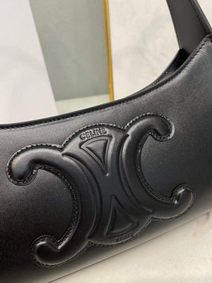 Celine 198153 Shoulder Bag Cuir Triomphe in Smooth Calfskin Black - Default Title - View 5