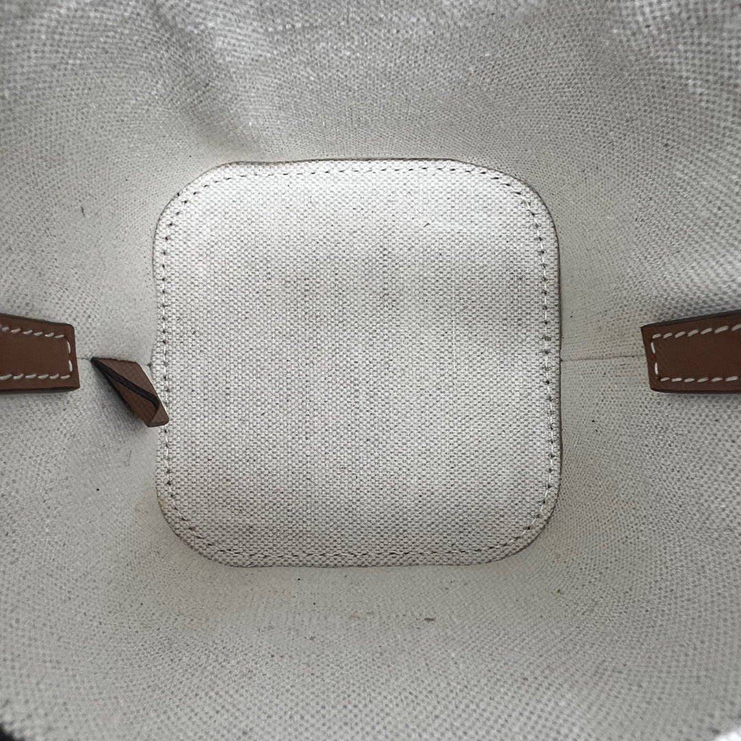 Celine 199263 SMALL BOX cuir triomphe in Smooth Calfskin beige tan