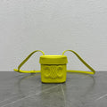 Celine 199263 SMALL BOX cuir triomphe in Smooth Calfskin Yellow
