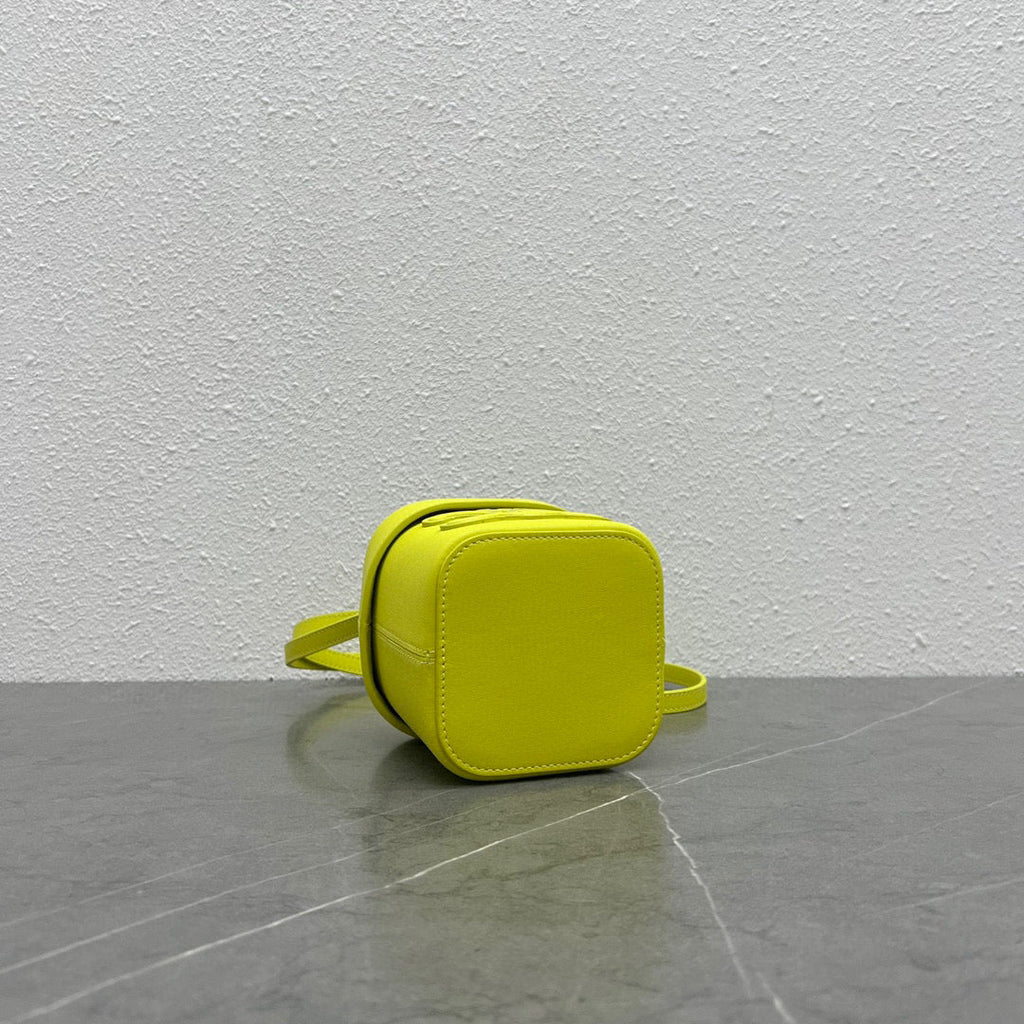 Celine 199263 SMALL BOX cuir triomphe in Smooth Calfskin Yellow