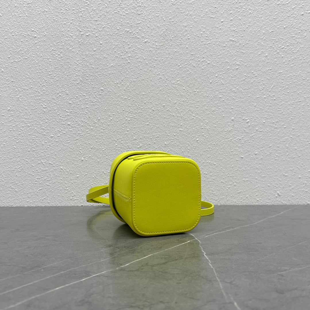 Celine 199263 SMALL BOX cuir triomphe in Smooth Calfskin Yellow