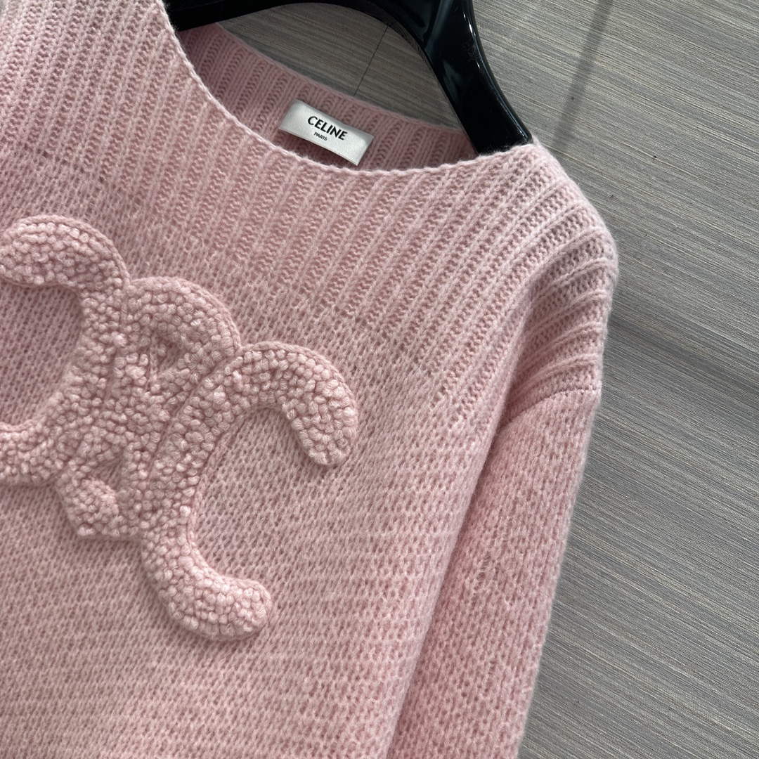 Celine 2AC99309T Boat Neck Triomphe Sweater C99068