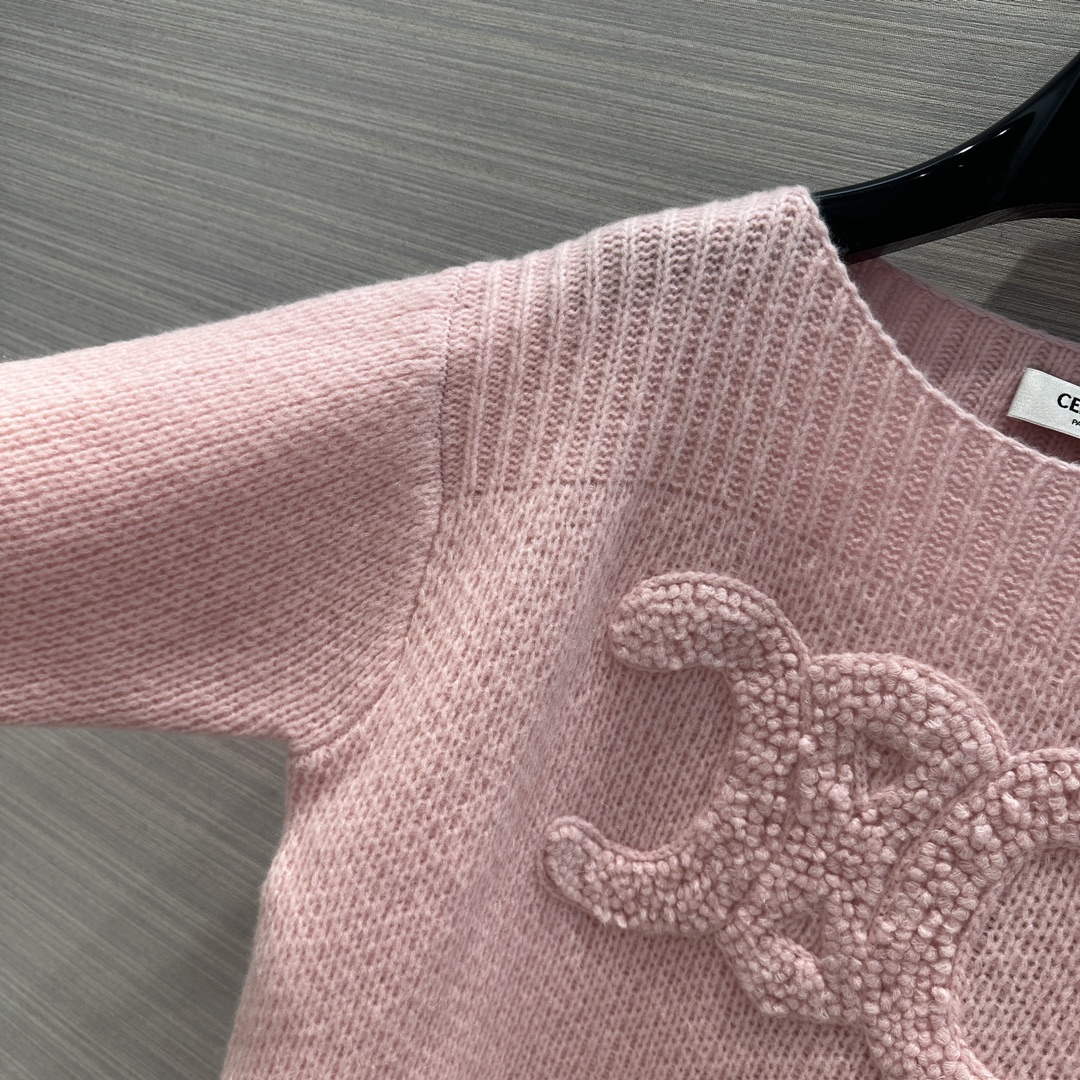 Celine 2AC99309T Boat Neck Triomphe Sweater C99068