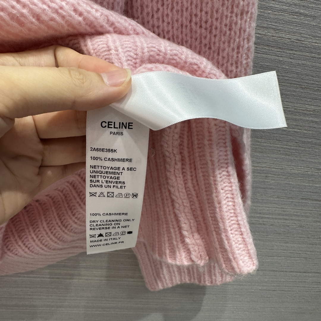 Celine 2AC99309T Boat Neck Triomphe Sweater C99068