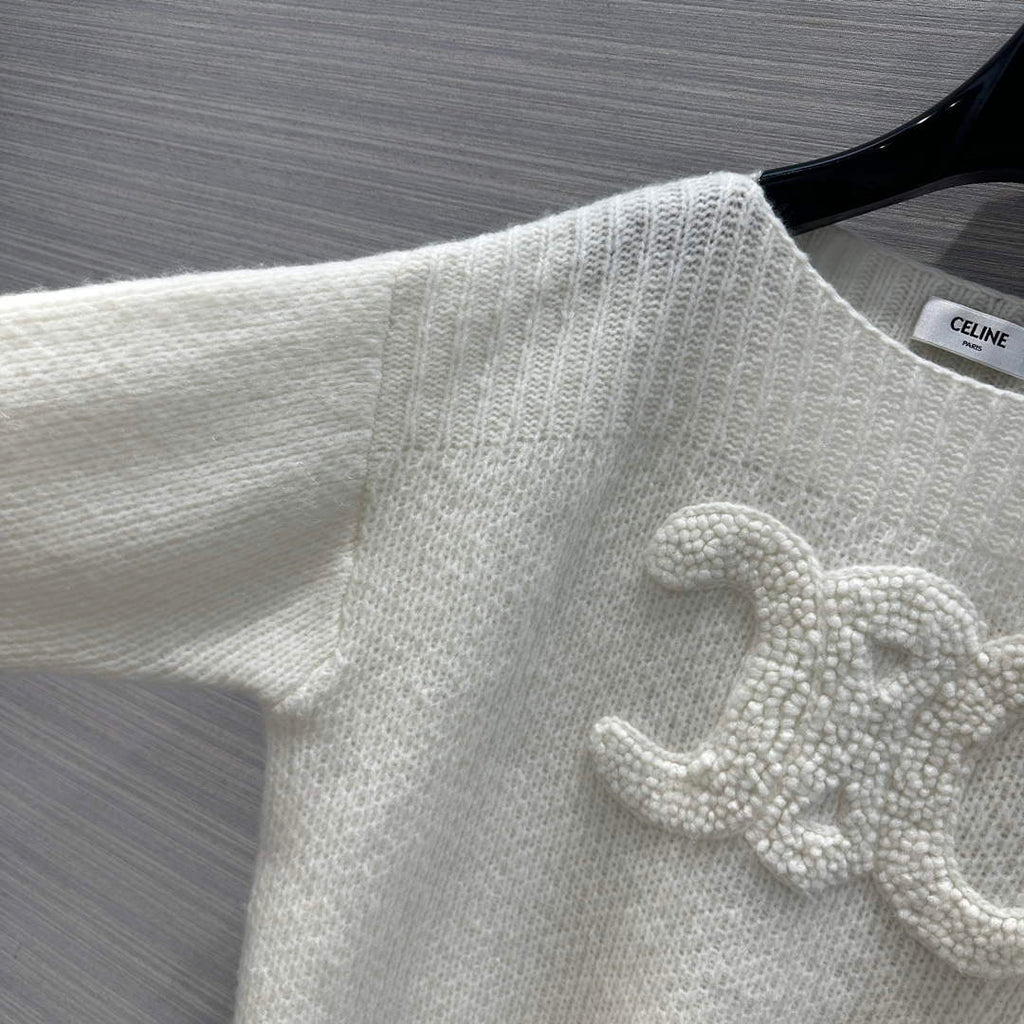 Celine 2AC99309T Boat Neck Triomphe Sweater C99069