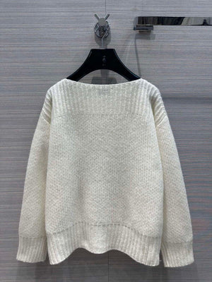 Celine 2AC99309T Boat Neck Triomphe Sweater C99069 - S - View 9