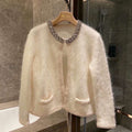 Celine 2AD7L440U Embroidered Cardigan In Brushed Mohair C99075 - S - View 1