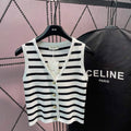 Celine 2AJ72570P Women's Gilet in mariniere striped C88100 - S - View 1