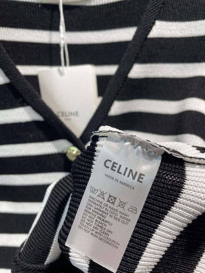 Celine 2AJ72570P Women's Gilet in mariniere striped C88101