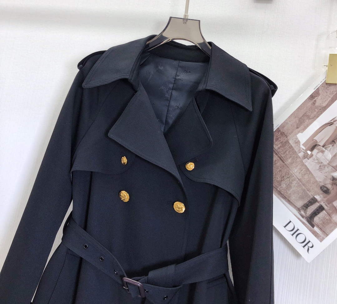 Celine 2M96A777S Wiltern Trench Coat In Cotton Gabardinemastic C99066