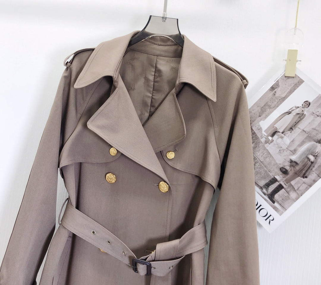 Celine 2M96A777S Wiltern Trench Coat In Cotton Gabardinemastic C99067