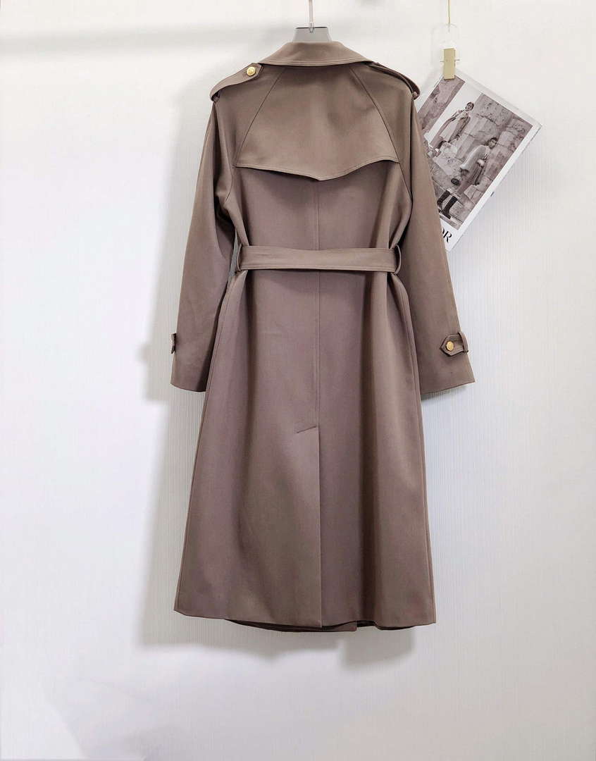 Celine 2M96A777S Wiltern Trench Coat In Cotton Gabardinemastic C99067