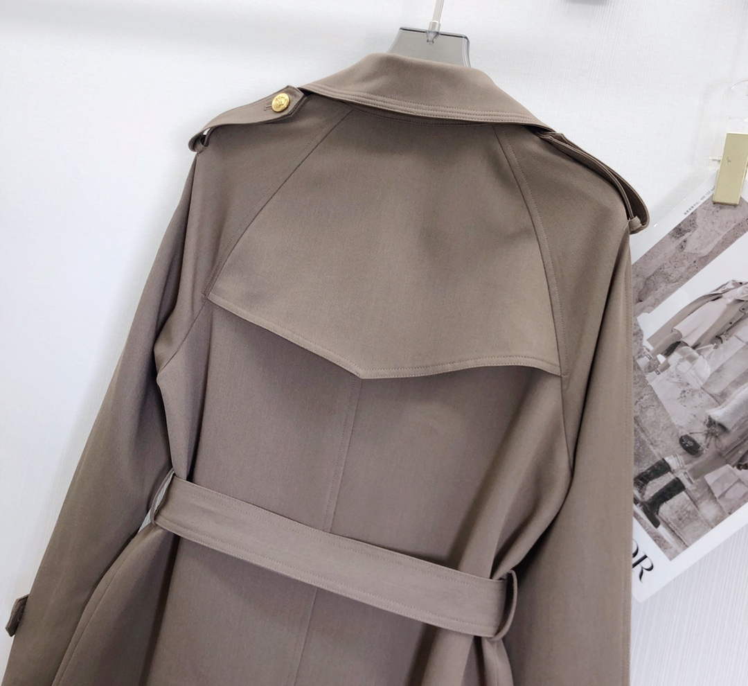 Celine 2M96A777S Wiltern Trench Coat In Cotton Gabardinemastic C99067