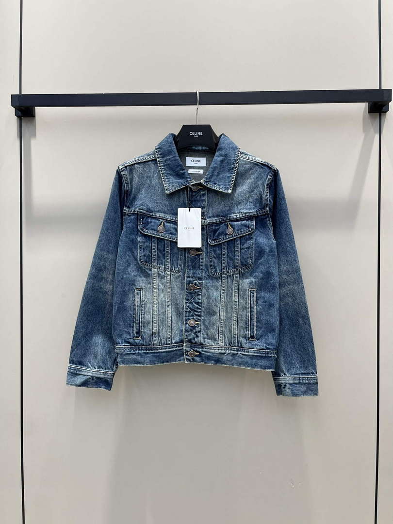 Celine 2Q768365M Denimdark Union Wash Jacket C99076 - S - View 1