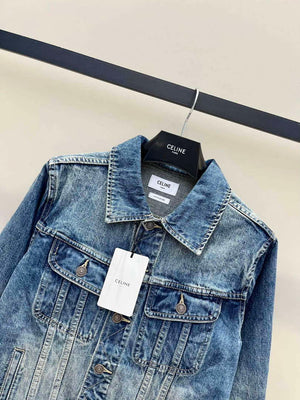 Celine 2Q768365M Denimdark Union Wash Jacket C99076 - S - View 2