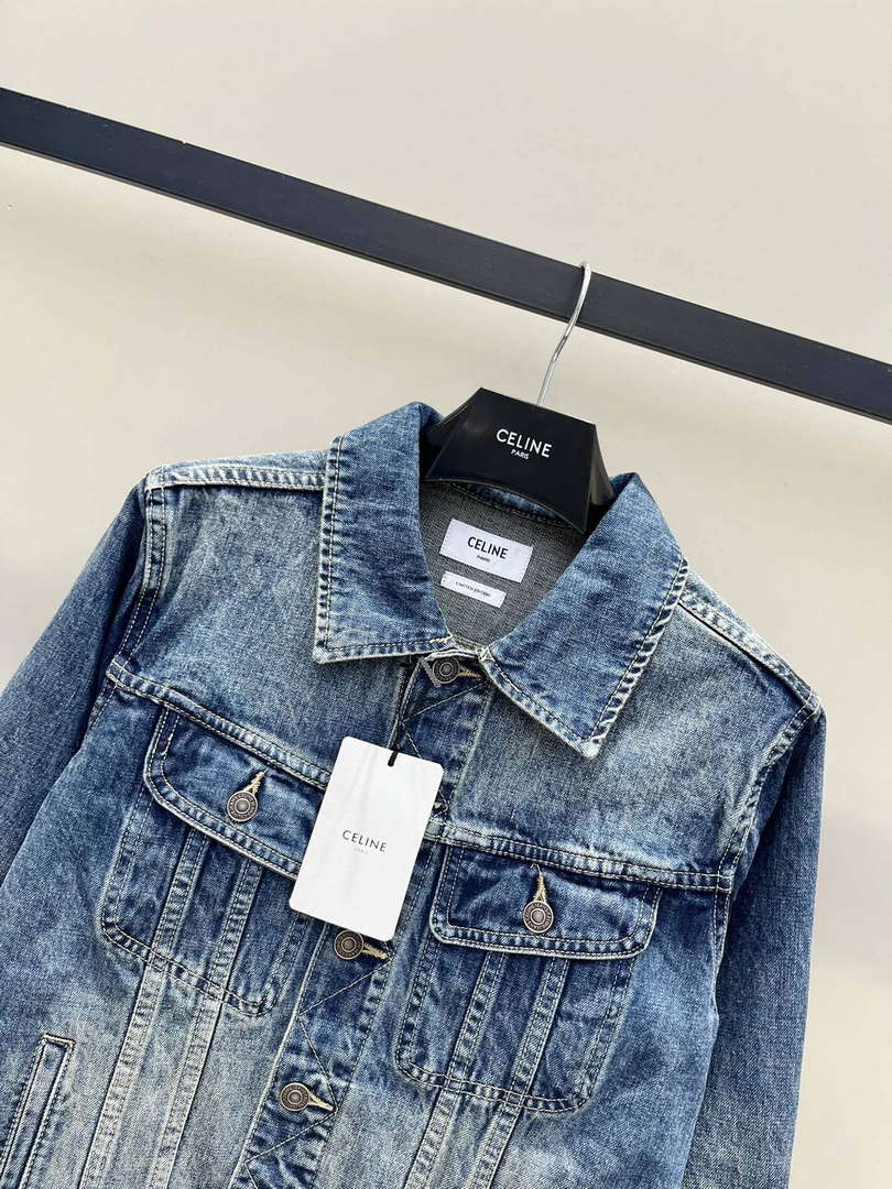 Celine 2Q768365M Denimdark Union Wash Jacket C99076