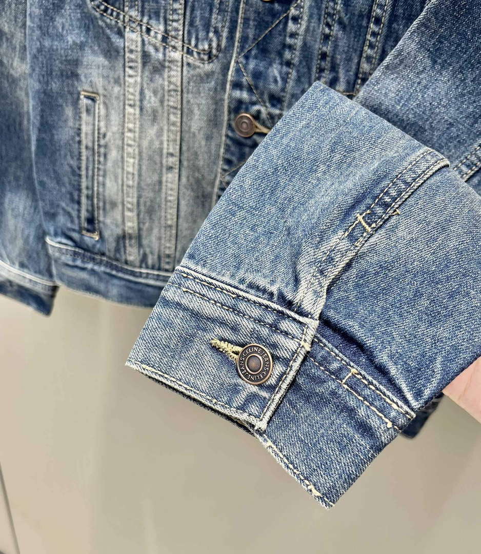 Celine 2Q768365M Denimdark Union Wash Jacket C99076 - S - View 4