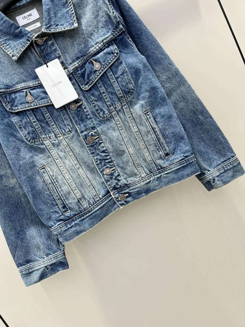 Celine 2Q768365M Denimdark Union Wash Jacket C99076