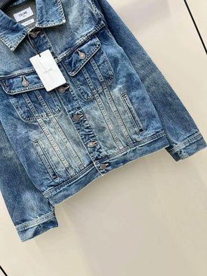 Celine 2Q768365M Denimdark Union Wash Jacket C99076 - S - View 5