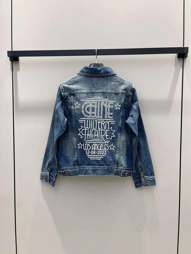 Celine 2Q768365M Denimdark Union Wash Jacket C99076