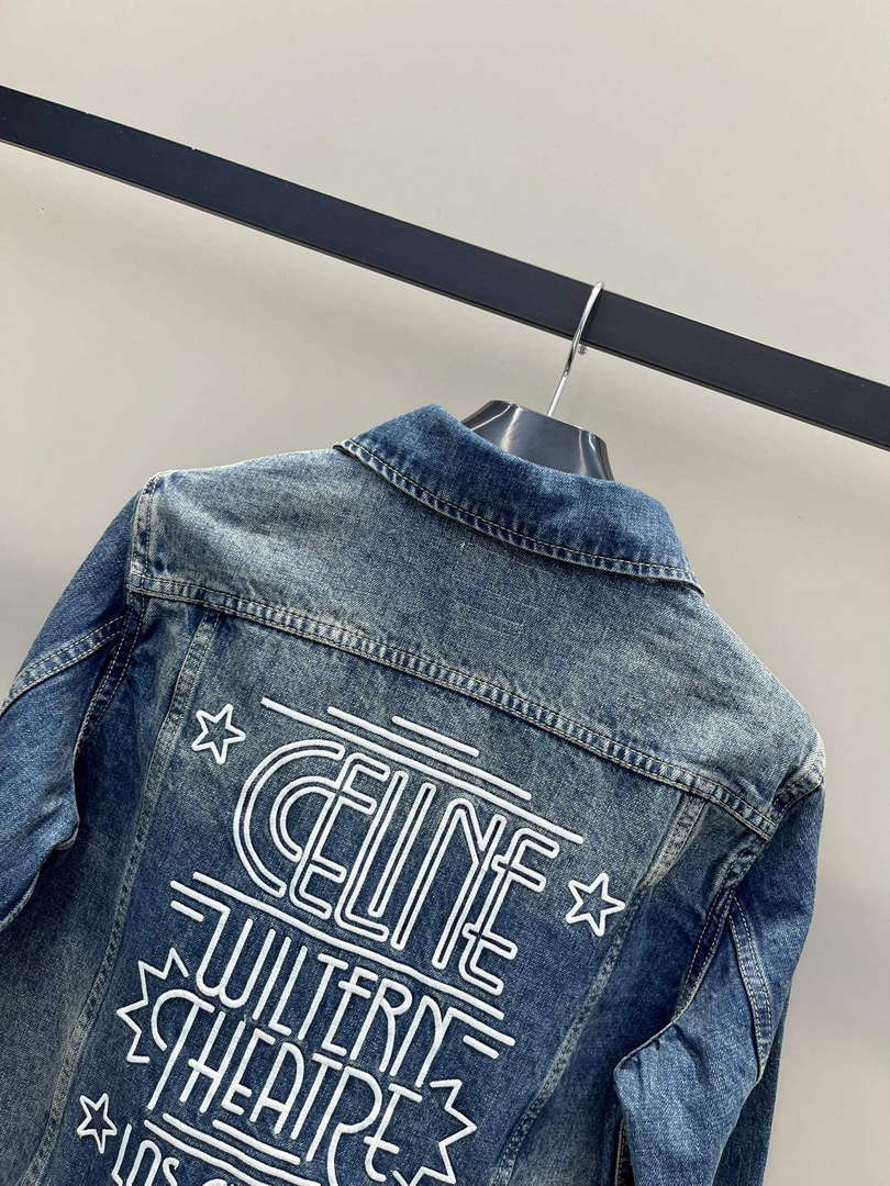 Celine 2Q768365M Denimdark Union Wash Jacket C99076