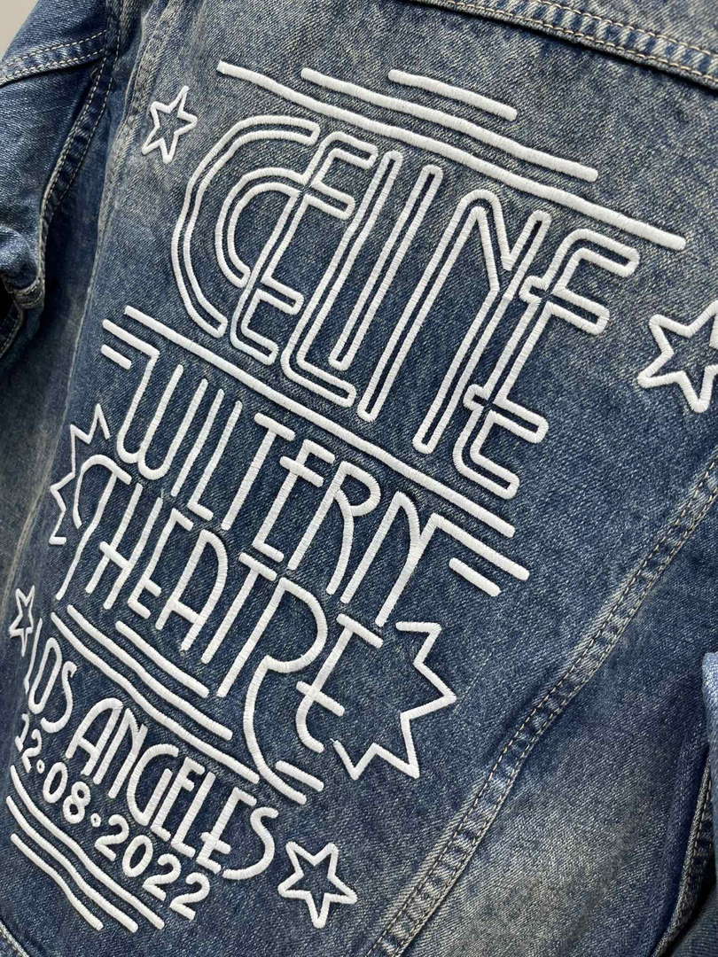 Celine 2Q768365M Denimdark Union Wash Jacket C99076
