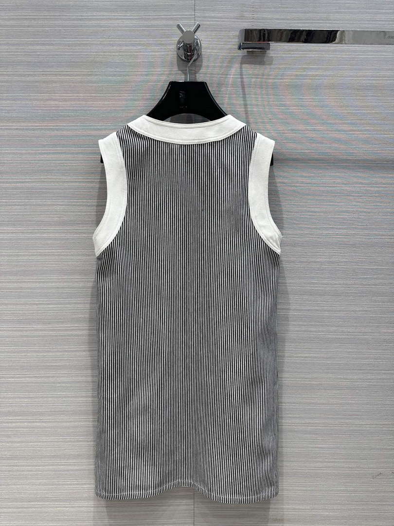 Celine 2U141098V Trapeze Mini Dress In Hickory Stripes C99075 - S - View 9