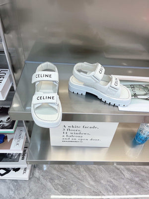 Celine 345583620 Bulky Outdoor Sandal In Calfskin White - 35 - View 7