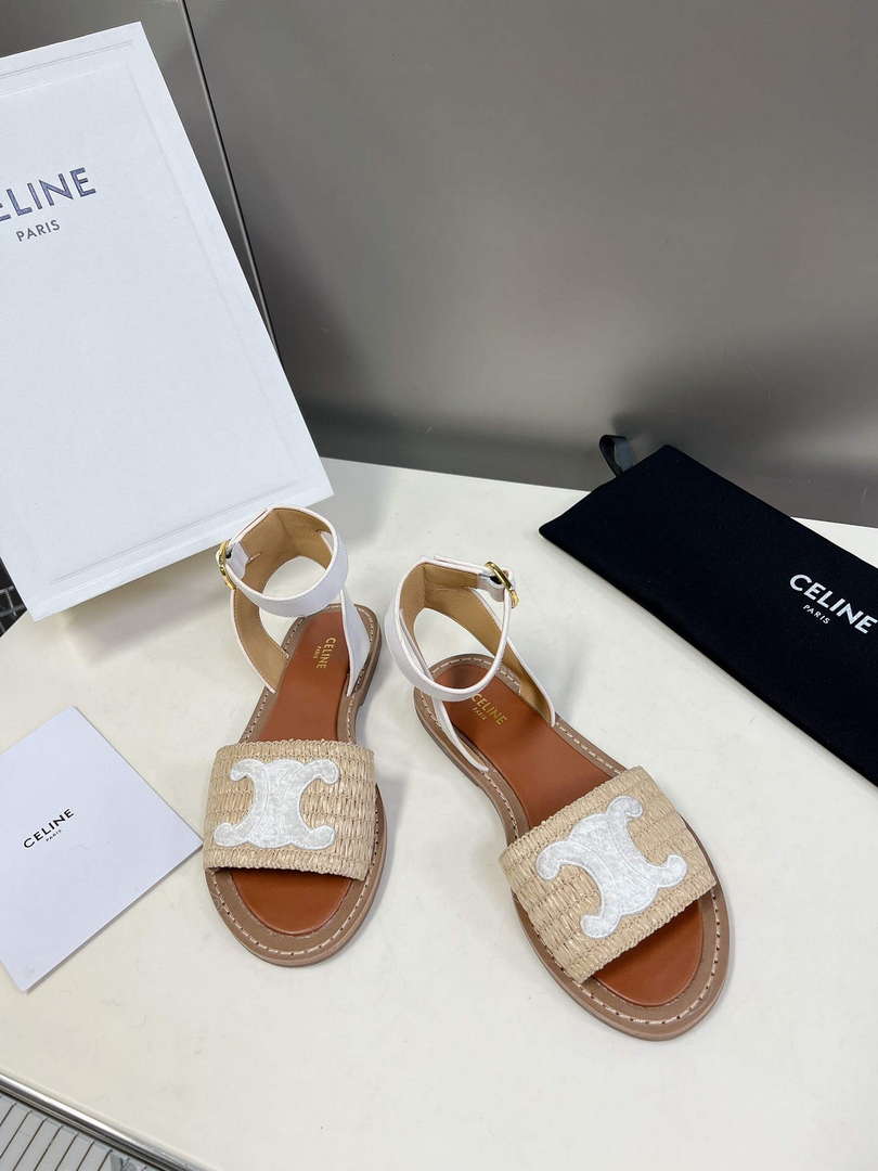 Celine 352402248C Women's Lympia Flat Strap Sandals C22480