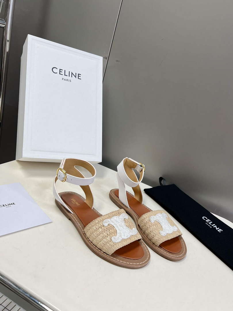 Celine 352402248C Women's Lympia Flat Strap Sandals C22480