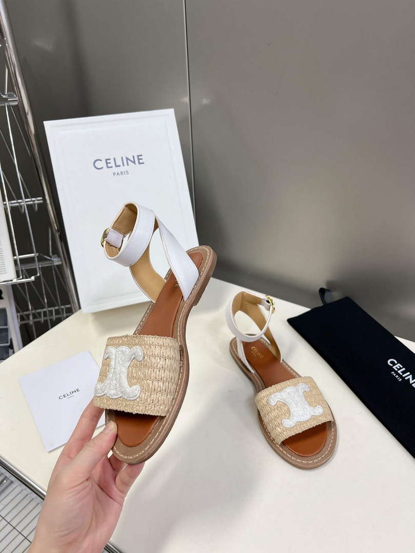 Celine 352402248C Women's Lympia Flat Strap Sandals C22480