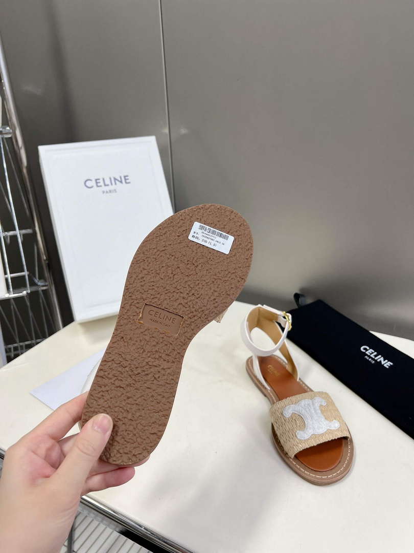 Celine 352402248C Women's Lympia Flat Strap Sandals C22480