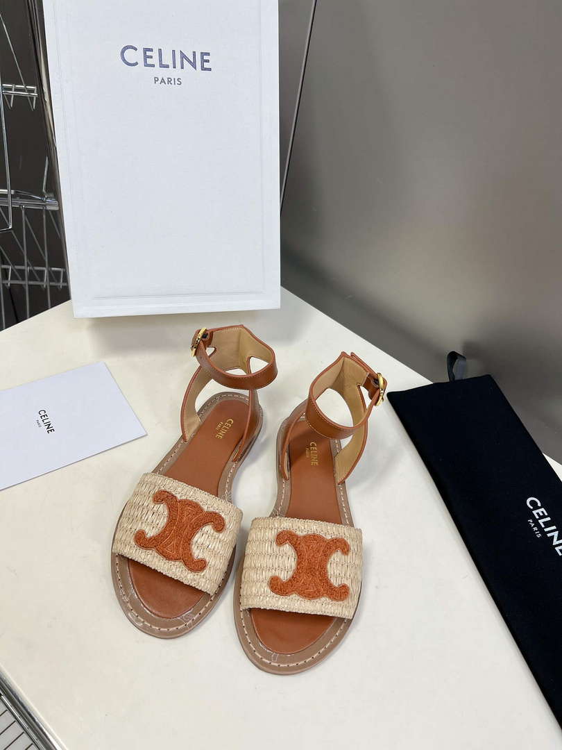 Celine 352402248C Women's Lympia Flat Strap Sandals C22481