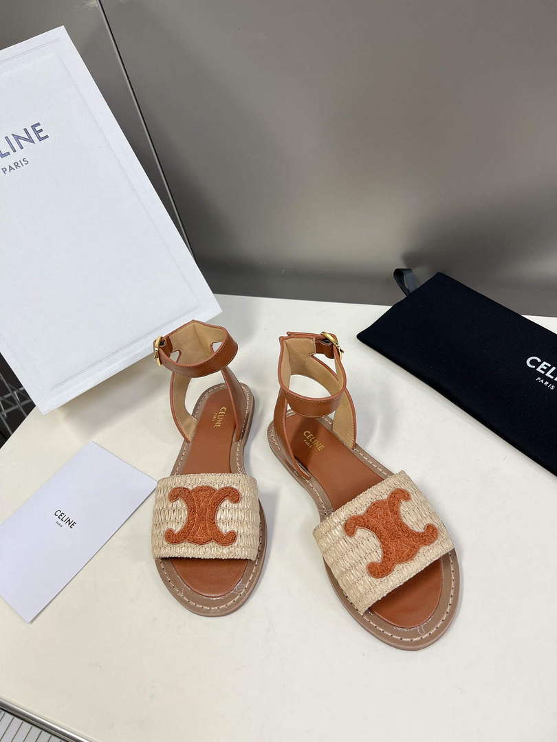 Celine 352402248C Women's Lympia Flat Strap Sandals C22481