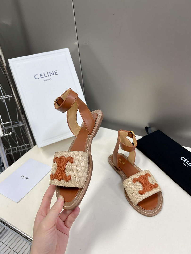 Celine 352402248C Women's Lympia Flat Strap Sandals C22481