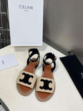 Celine 352402248C Women's Lympia Flat Strap Sandals C22482