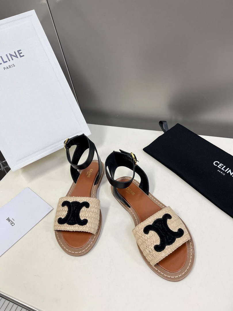 Celine 352402248C Women's Lympia Flat Strap Sandals C22482