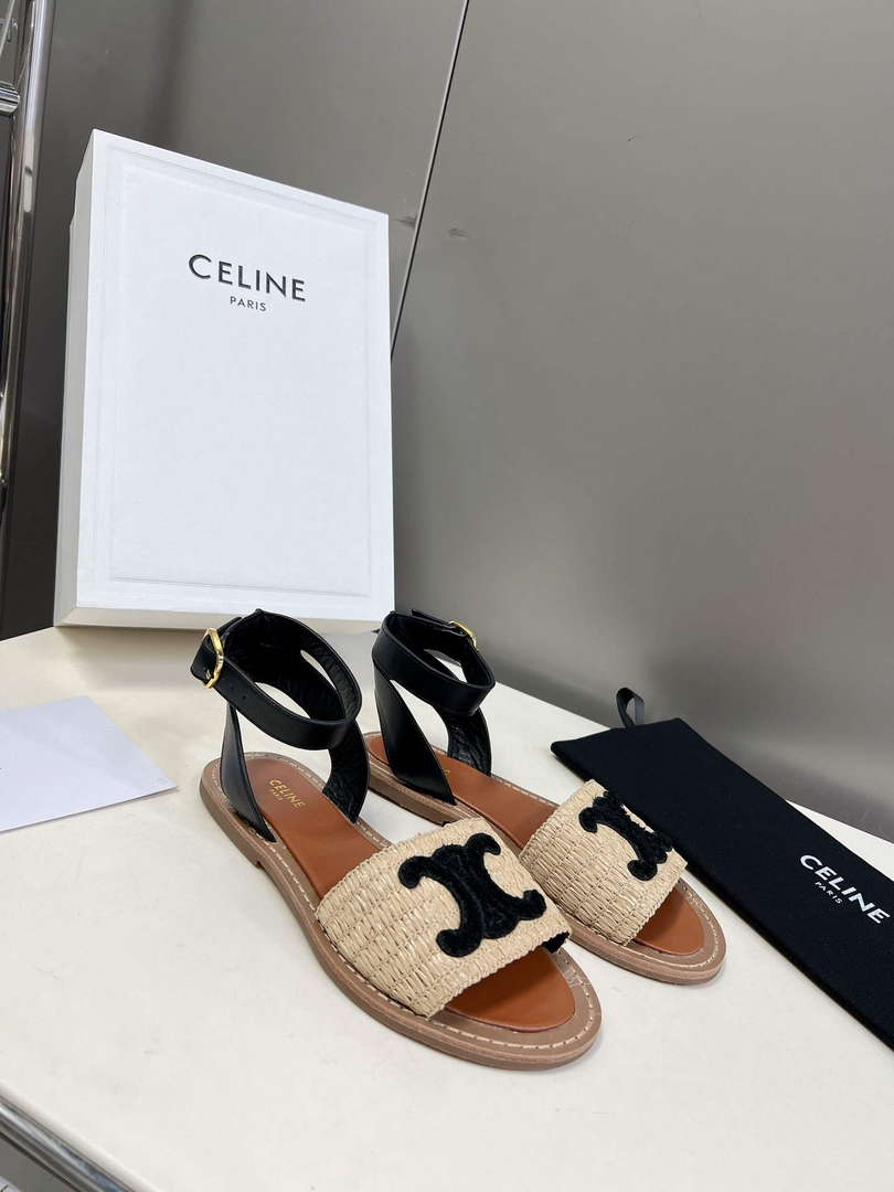 Celine 352402248C Women's Lympia Flat Strap Sandals C22482