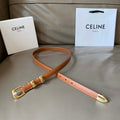 Celine 45BAE3A01 Small Western Belt In Natural Calfskin Tan 1.8 CM C12004 - 75--(90CM) - View 1