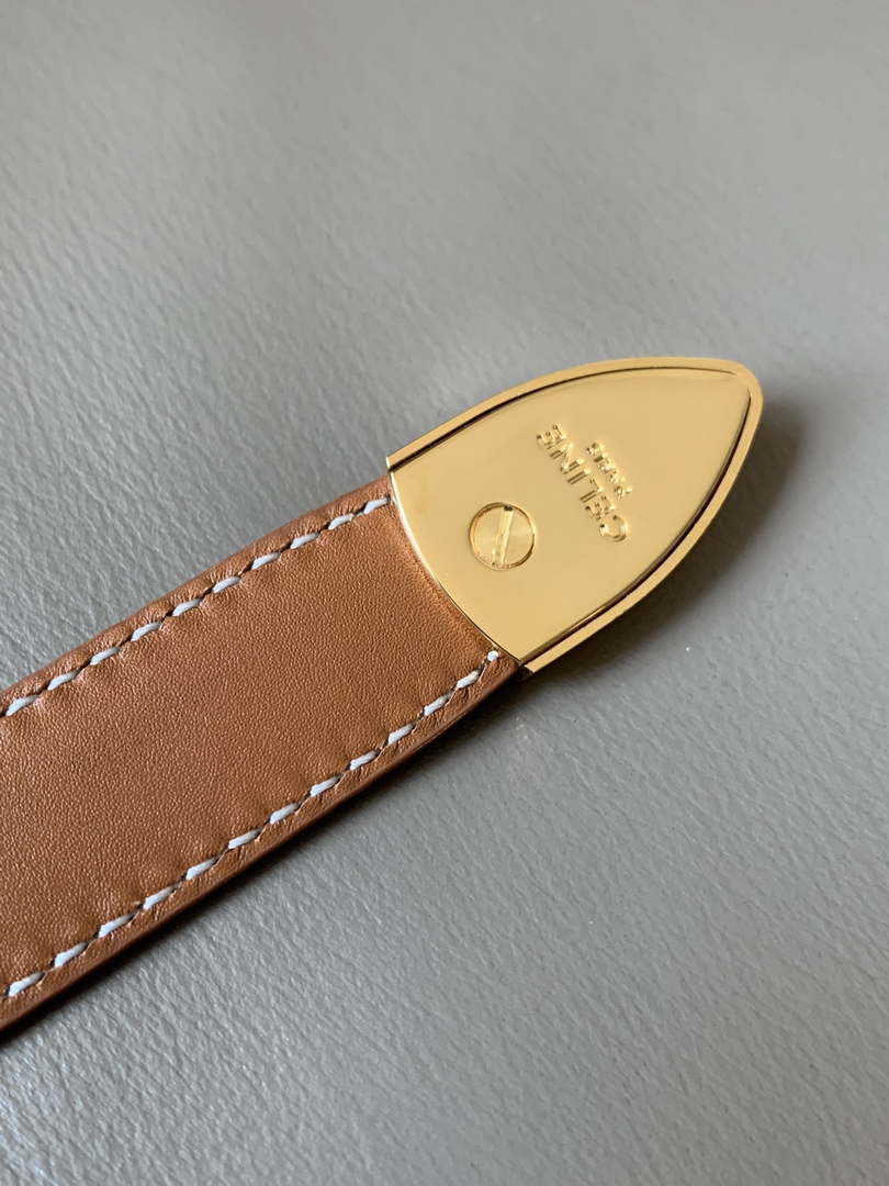 Celine 45BAE3A01 Small Western Belt In Natural Calfskin Tan 1.8 CM C12004 - 75--(90CM) - View 5