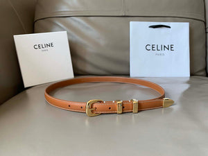 Celine 45BAE3A01 Small Western Belt In Natural Calfskin Tan 1.8 CM C12004 - 75--(90CM) - View 6